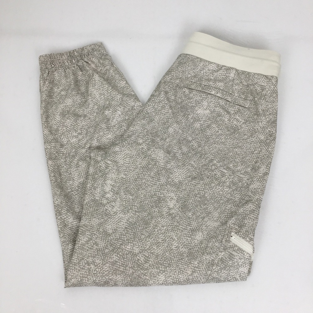 ATHLETA Venture Printed Pant High Rise Jogger Women’s Size 8 Cream Gray - Picture 6 of 16